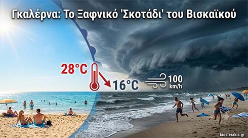 Γκαλέρνα: Το βίαιο μετεωρολογικό φαινόμενο που μετατρέπει τη μέρα σε νύχτα μέσα σε 10 λεπτά, ρίχνοντας τη θερμοκρασία κατά 12 βαθμούς